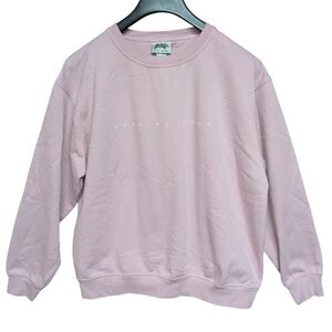 Wild Palm Pink Perkins Cove Ogunquit Maine Crewneck Sweatshirt Size Large